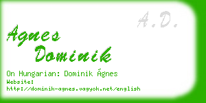 agnes dominik business card